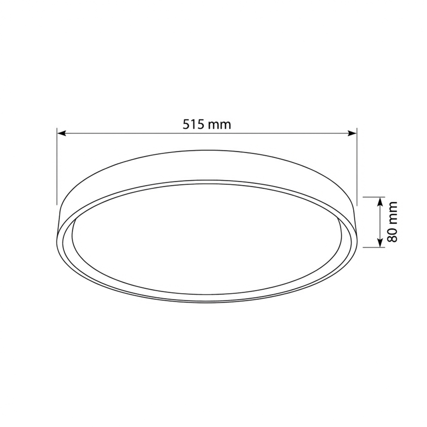 Brilagi - Plafonieră LED dimabilă MATTEO LED/60W/230V 3000-6500K Ø 51,5 cm neagră + telecomandă