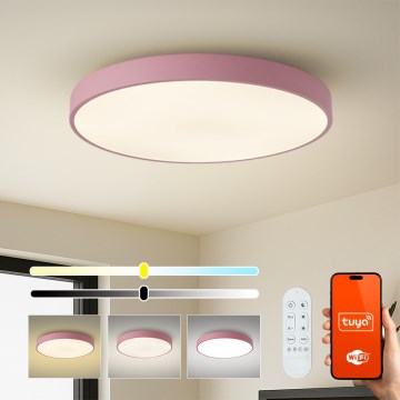Brilagi - Corp de iluminat LED dimabil pentru piscină POOL SMART, 100 W, 230 V, diametru 80 cm, 3000–6000K, Wi‑Fi Tuya + telecomandă, roz