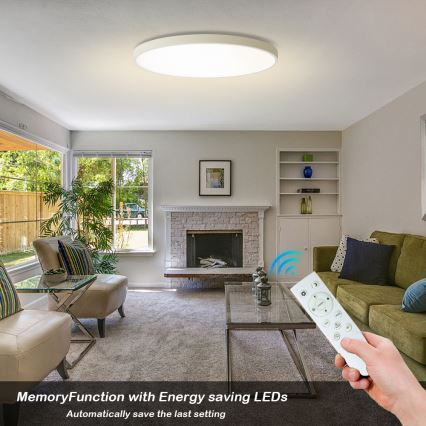 Brilagi - Plafonieră LED dimabilă POOL SMART LED/128W/230V 3000-6000K Ø 100 cm Wi-Fi Tuya alb + telecomandă