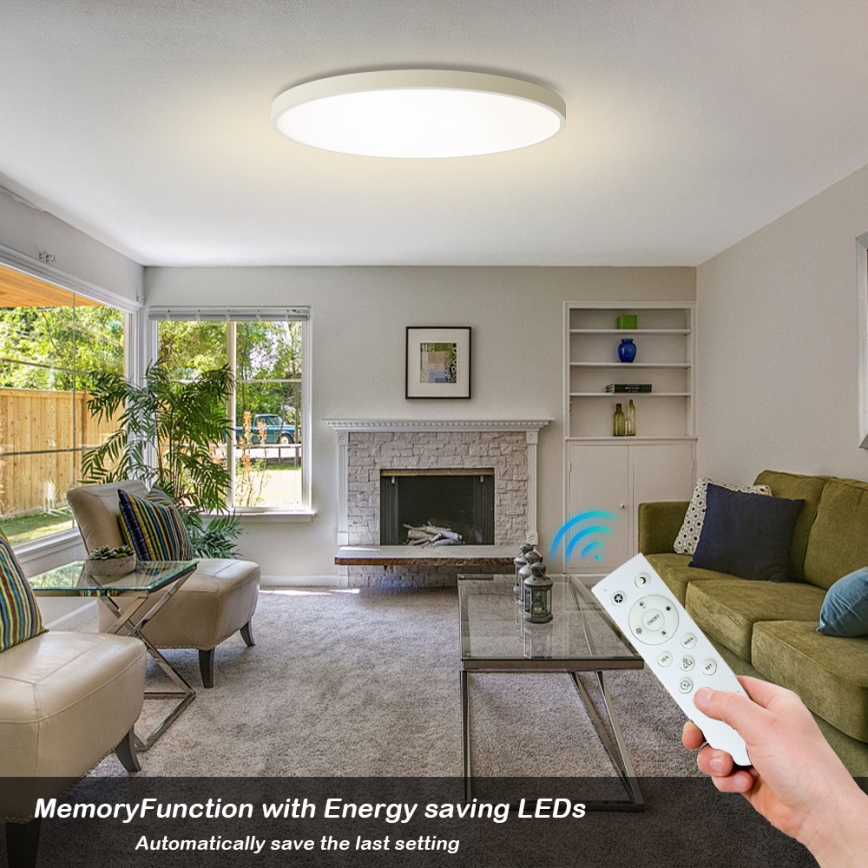 Brilagi - Plafonieră LED dimabilă POOL SMART LED/128W/230V 3000-6000K Ø 100 cm Wi-Fi Tuya alb + telecomandă