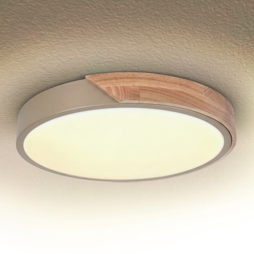 BRILAGI - Plafonieră LED reglabilă PILANA LED/48W/230V 3000-6500K stejar/bej diam. 40 cm + telecomandă
