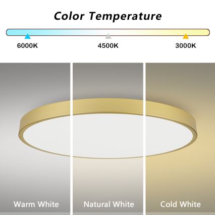 Brilagi - Plafonieră LED reglabilă POOL SMART LED/180W/230V 3000-6000K 120 cm auriu Wi-Fi Tuya + telecomandă