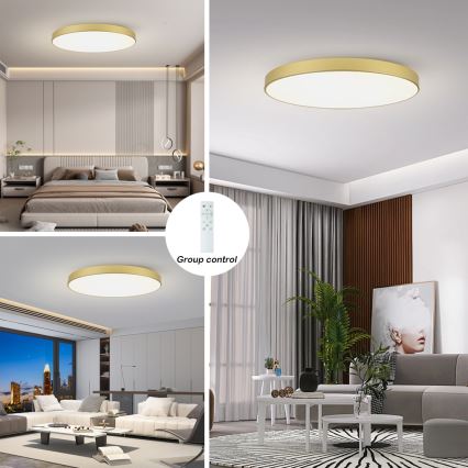 Brilagi - Plafonieră LED reglabilă POOL SMART LED/180W/230V 3000-6000K 120 cm auriu Wi-Fi Tuya + telecomandă