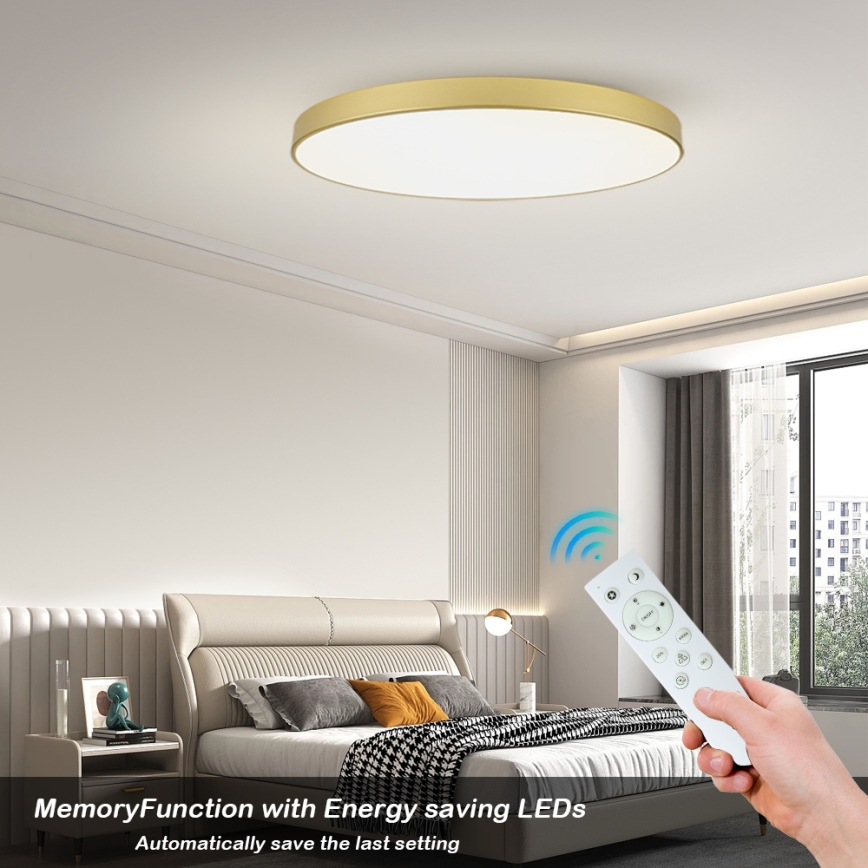 Brilagi - Plafonieră LED reglabilă POOL SMART LED/180W/230V 3000-6000K 120 cm auriu Wi-Fi Tuya + telecomandă