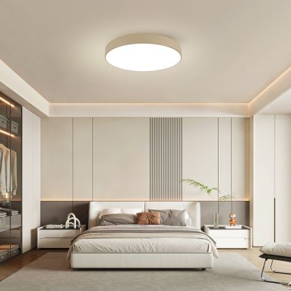 Brilagi - Plafonieră LED dimabilă POOL SMART LED/100W/230V 3000-6000K 80 cm bej Wi-Fi Tuya + telecomandă