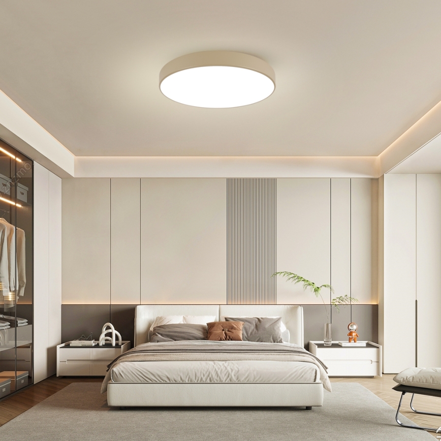 Brilagi - Plafonieră LED dimabilă POOL SMART LED/100W/230V 3000-6000K 80 cm bej Wi-Fi Tuya + telecomandă