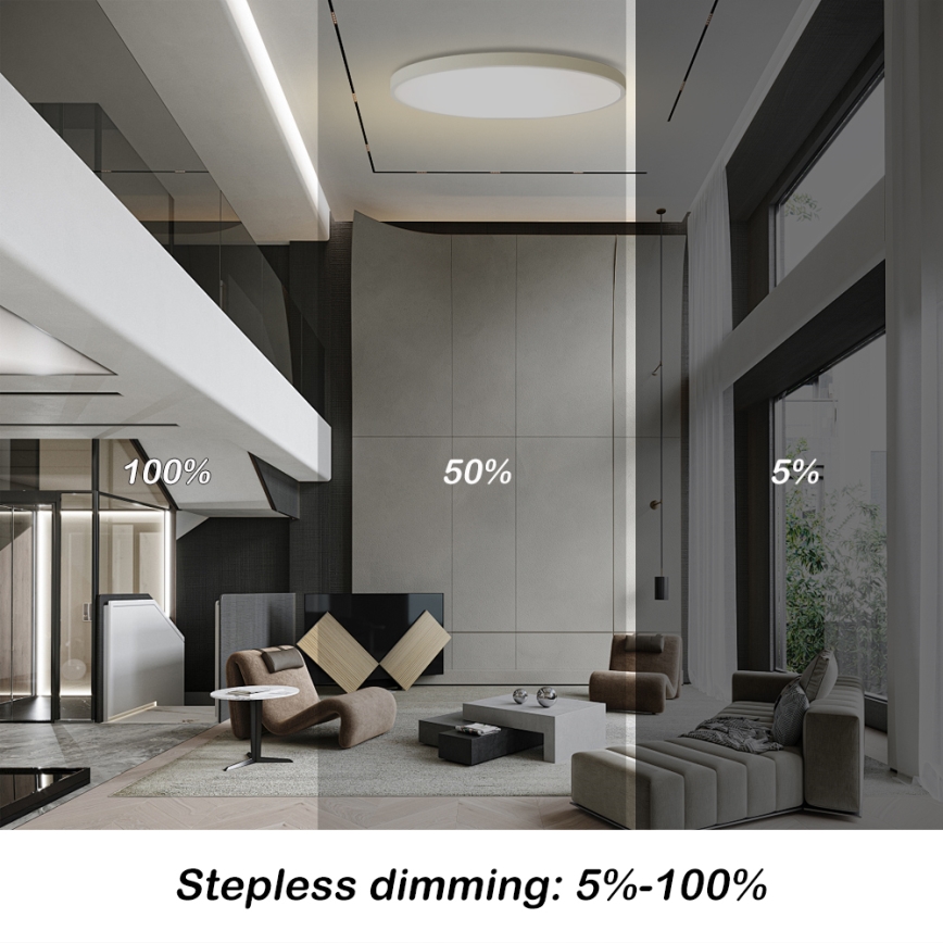 Brilagi - Plafonieră LED dimabilă POOL SMART LED, 180W, 230V, 3000–6000K, Ø120 cm, Wi‑Fi Tuya, albă + telecomandă