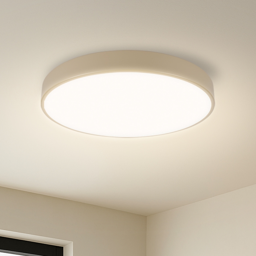 Brilagi - Plafonieră LED dimabilă POOL SMART, 48W, 230V, 3000–6000K, Ø 40 cm, Wi‑Fi Tuya, bej + telecomandă