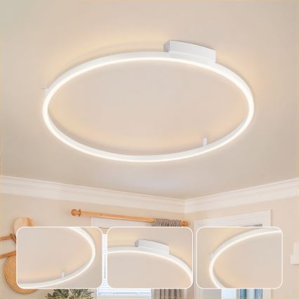 Brilagi - Lampă de plafon LED reglabilă PORTOFINO LED/60W/230V 3000-6000K diam. 80 cm, albă + telecomandă