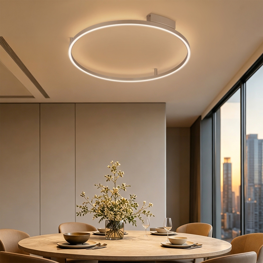 Brilagi - Plafonieră LED dimabilă PORTOFINO LED/60W/230V 3000-6000K, diam. 80 cm bej + telecomandă