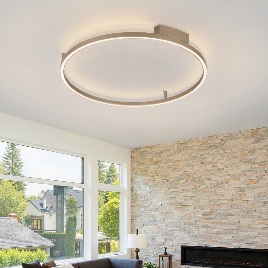 Brilagi - Plafonieră LED dimabilă PORTOFINO LED/60W/230V 3000-6000K, diam. 80 cm bej + telecomandă