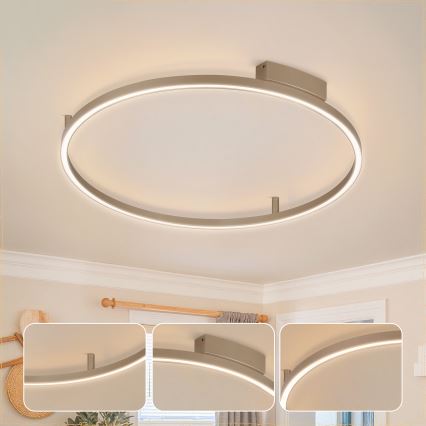 Brilagi - Plafonieră LED dimabilă PORTOFINO LED/60W/230V 3000-6000K, diam. 80 cm bej + telecomandă