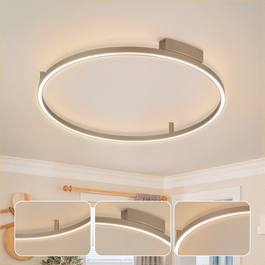 Brilagi - Plafonieră LED dimabilă PORTOFINO LED/60W/230V 3000-6000K, diam. 80 cm bej + telecomandă