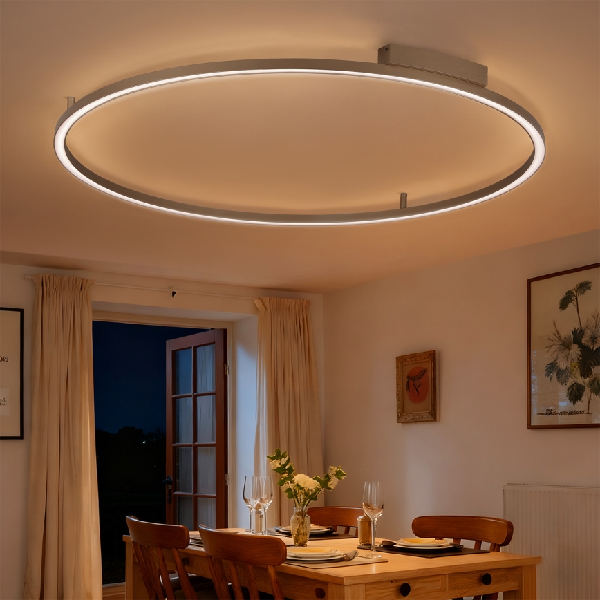 Brilagi - Plafonieră LED reglabilă PORTOFINO LED/85W/230V 3000-6000K Ø 120 cm bej + telecomandă