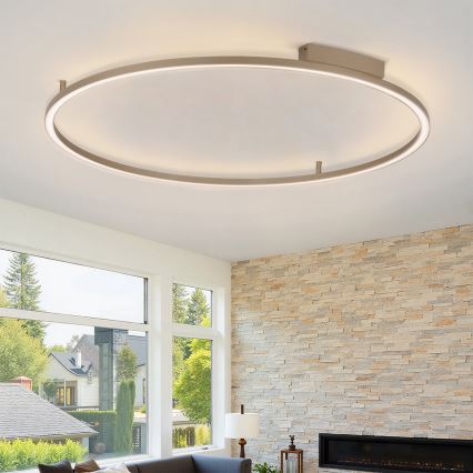 Brilagi - Plafonieră LED reglabilă PORTOFINO LED/85W/230V 3000-6000K Ø 120 cm bej + telecomandă