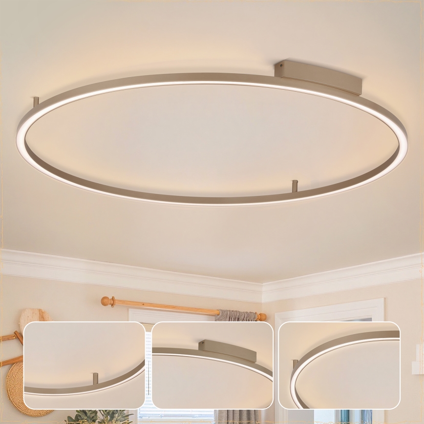 Brilagi - Plafonieră LED reglabilă PORTOFINO LED/85W/230V 3000-6000K Ø 120 cm bej + telecomandă