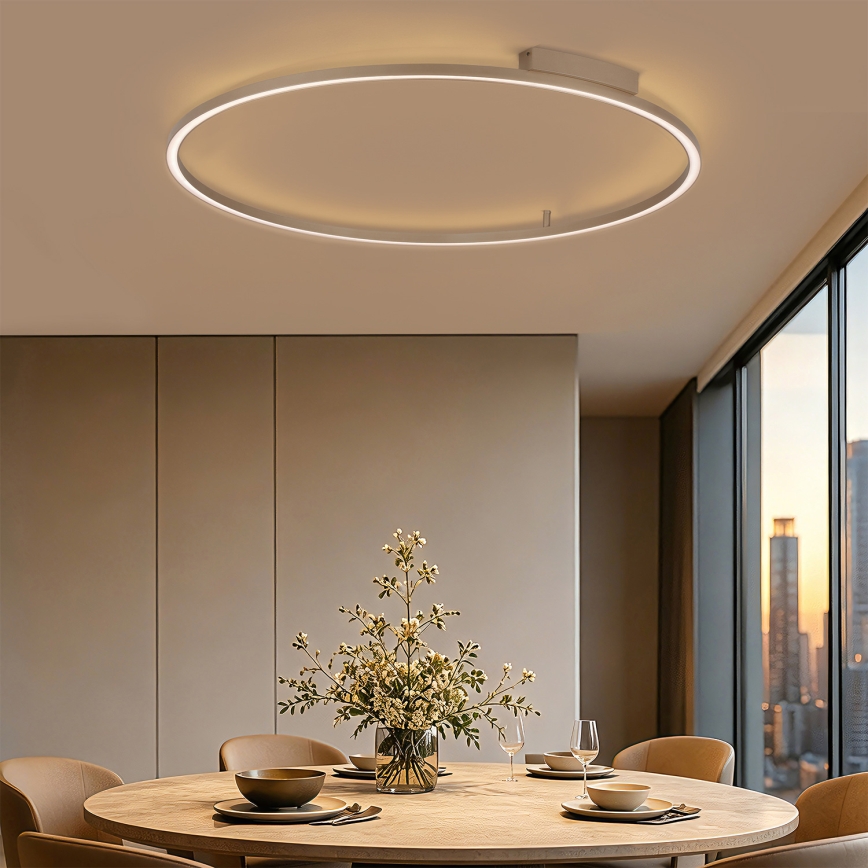 Brilagi - Plafonieră LED reglabilă PORTOFINO LED/85W/230V 3000-6000K Ø 120 cm bej + telecomandă