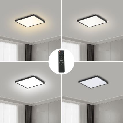 Brilagi - Plafonieră LED reglabilă SLIMFRAME LED/25W/230V 30x30 cm 3000-6000K neagră + telecomandă