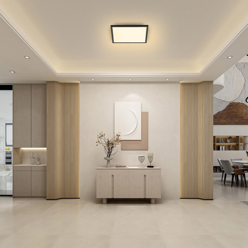 Brilagi - Plafonieră LED reglabilă SLIMFRAME LED/25W/230V 30x30 cm 3000-6000K neagră + telecomandă