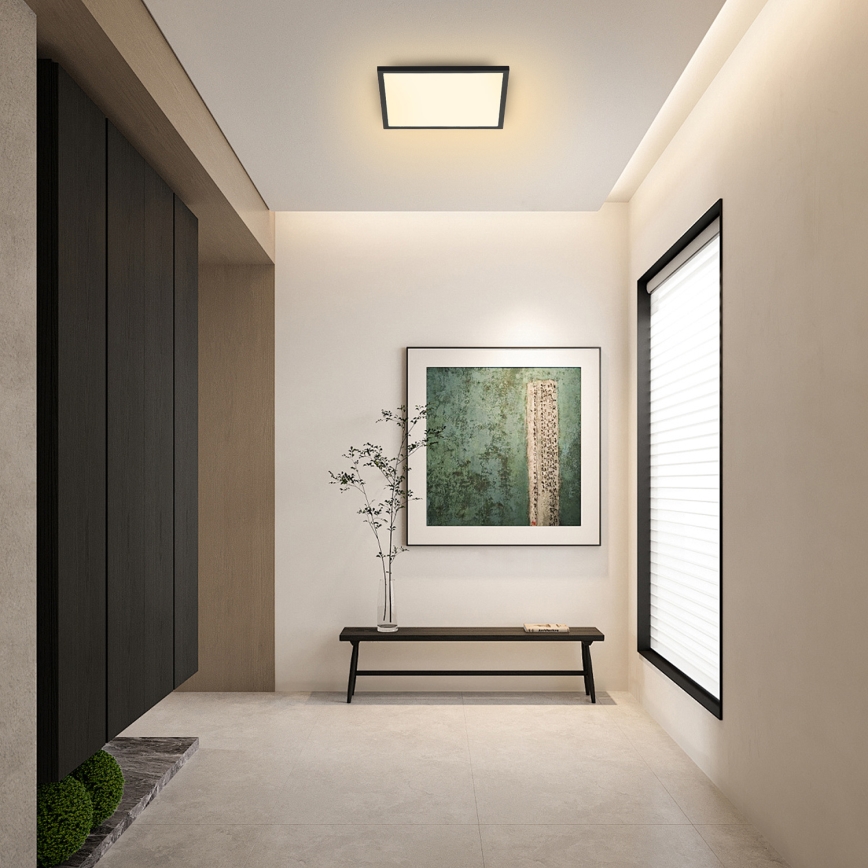 Brilagi - Plafonieră LED reglabilă SLIMFRAME LED/25W/230V 30x30 cm 3000-6000K neagră + telecomandă