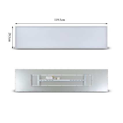 Brilagi - Plafonieră LED reglabilă SLIMFRAME LED/58W/230V 120x30 cm 3000-6000K albă + telecomandă