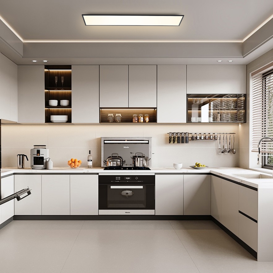 Brilagi - Lampă de tavan LED dimabilă SLIMFRAME LED/58W/230V 120x30 cm 3000-6000K neagră + telecomandă