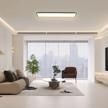 Brilagi - Lampă de tavan LED dimabilă SLIMFRAME LED/58W/230V 120x30 cm 3000-6000K neagră + telecomandă