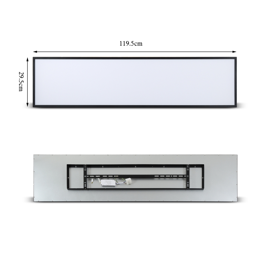 Brilagi - Lampă de tavan LED dimabilă SLIMFRAME LED/58W/230V 120x30 cm 3000-6000K neagră + telecomandă