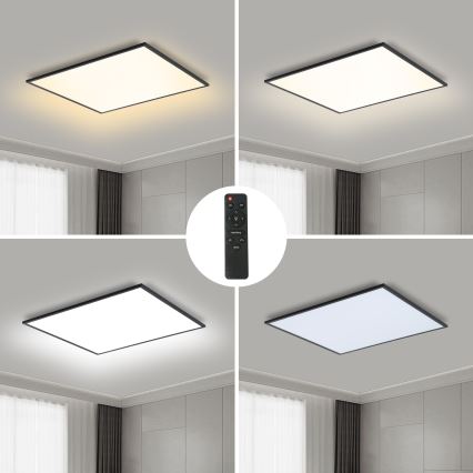 Brilagi - Plafonieră LED dimabilă SLIMFRAME LED/58W/230V 60x60 cm 3000-6000K negru + telecomandă