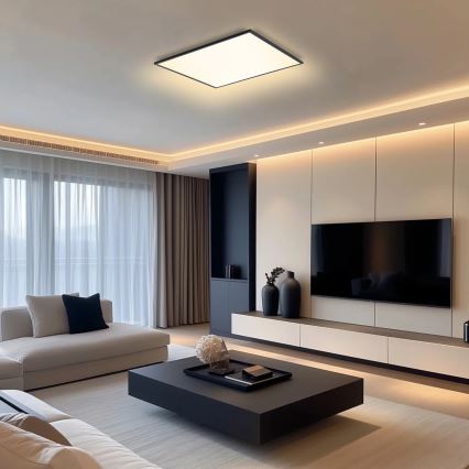 Brilagi - Plafonieră LED dimabilă SLIMFRAME LED/58W/230V 60x60 cm 3000-6000K negru + telecomandă