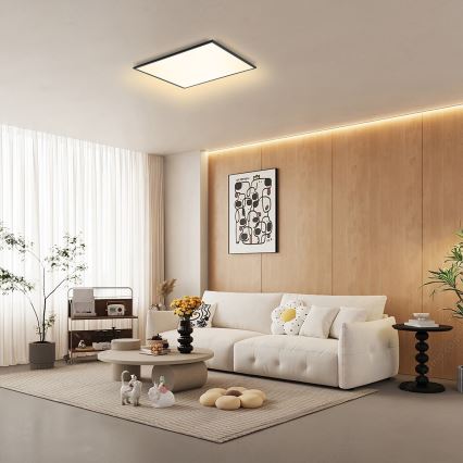 Brilagi - Plafonieră LED dimabilă SLIMFRAME LED/58W/230V 60x60 cm 3000-6000K negru + telecomandă