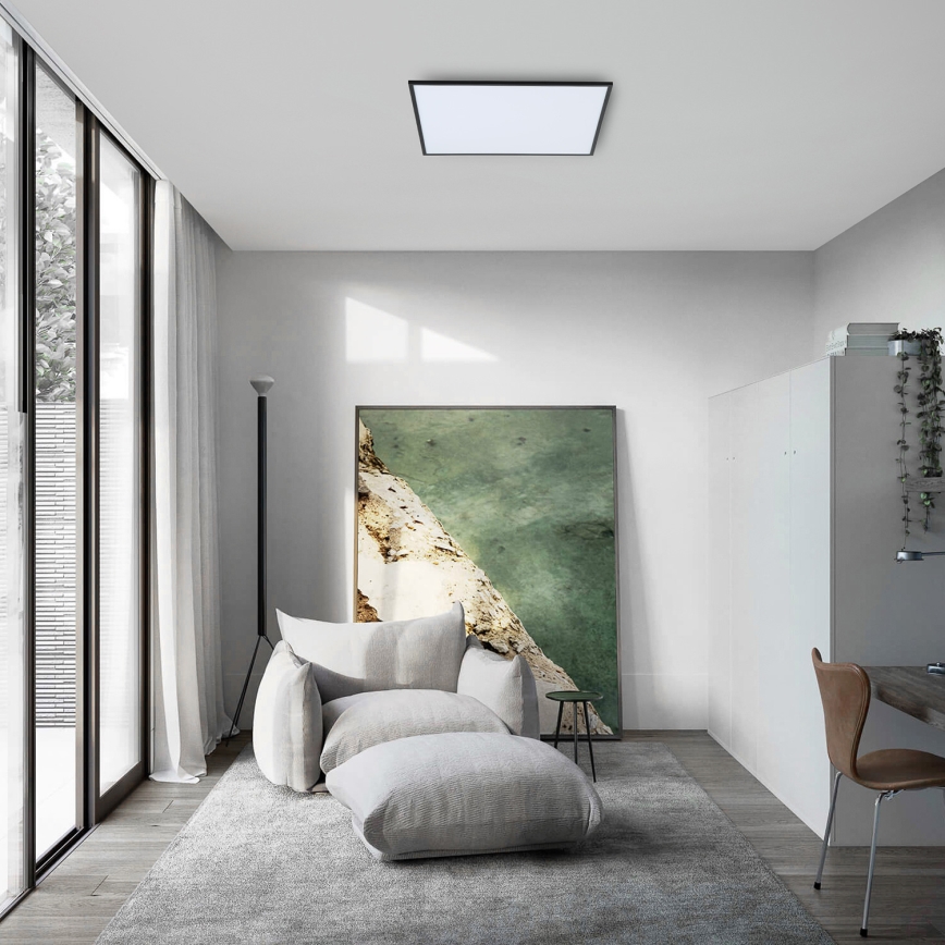 Brilagi - Plafonieră LED dimabilă SLIMFRAME LED/58W/230V 60x60 cm 3000-6000K negru + telecomandă