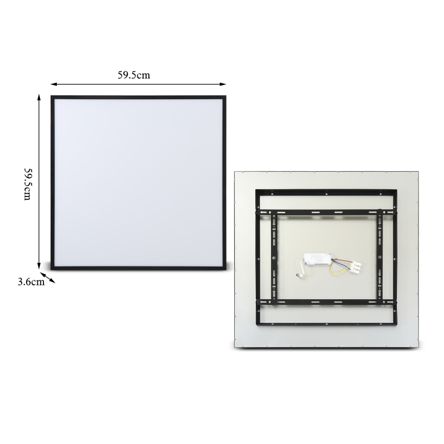 Brilagi - Plafonieră LED dimabilă SLIMFRAME LED/58W/230V 60x60 cm 3000-6000K negru + telecomandă