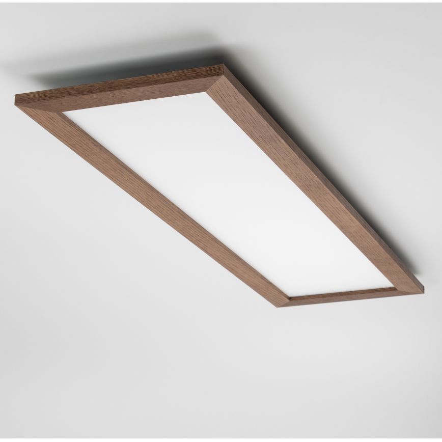 Brilagi - Plafonieră LED dimabilă SLIMFRAME WOOD LED/58W/230V 124x34 cm 3000-6000K maro închis + telecomandă