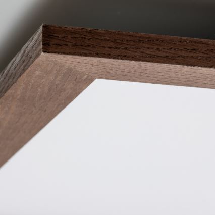Brilagi - Plafonieră LED dimerizabilă SLIMFRAME WOOD LED/58W/230V 64x64 cm 3000-6000K maro închis + telecomandă