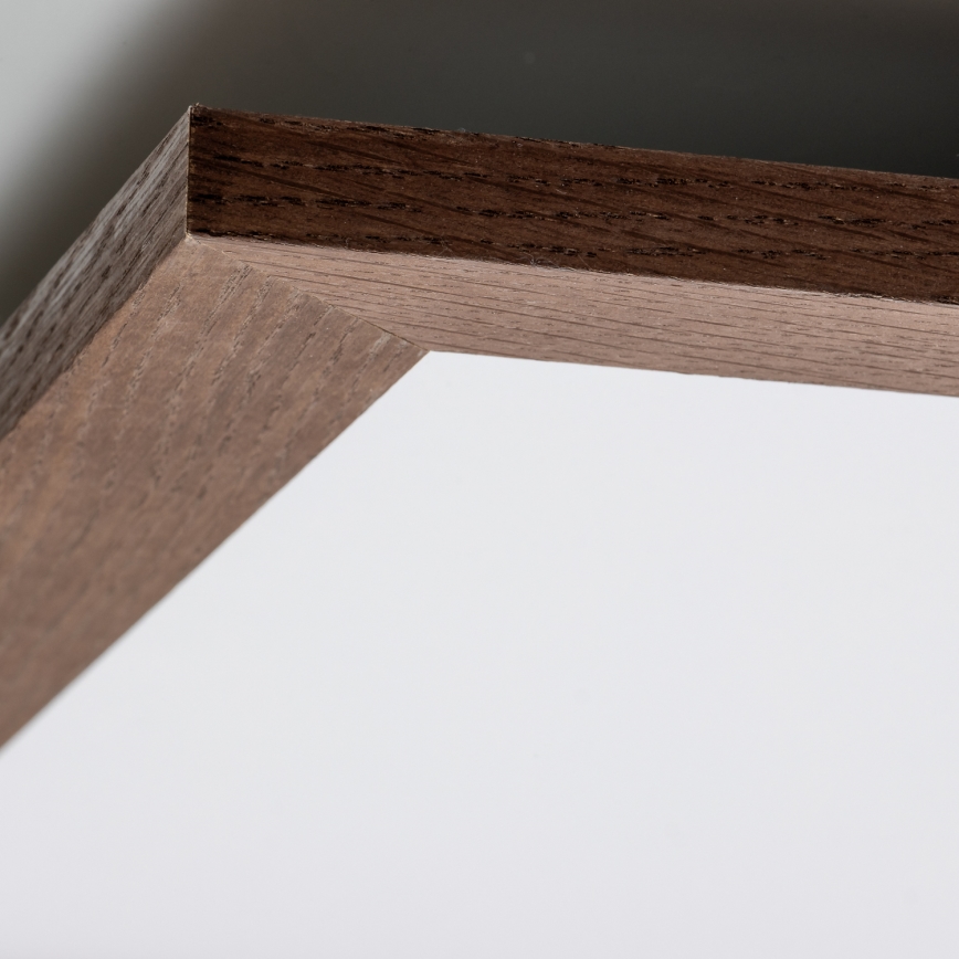 Brilagi - Plafonieră LED dimmabilă SLIMFRAME WOOD LED/58W/230V 64x64 cm 3000-6000K maro închis + telecomandă