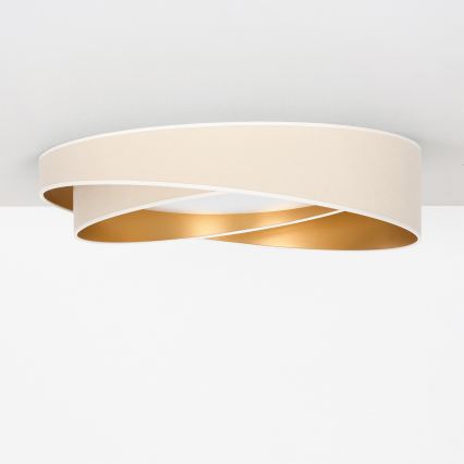 BRILAGI - Lampă de tavan LED reglabilă VELVET TWIST LED/36W/230V 3000-6000K Ø 65 cm Wi-Fi Tuya Beacon alb/auriu + telecomandă