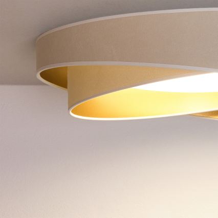 BRILAGI - Lampă de tavan LED reglabilă VELVET TWIST LED/36W/230V 3000-6000K Ø 65 cm Wi-Fi Tuya Beacon alb/auriu + telecomandă