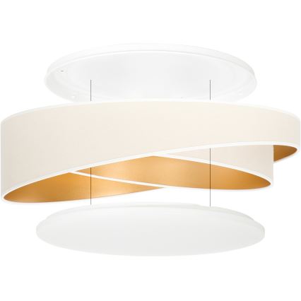 BRILAGI - Lampă de tavan LED reglabilă VELVET TWIST LED/36W/230V 3000-6000K Ø 65 cm Wi-Fi Tuya Beacon alb/auriu + telecomandă