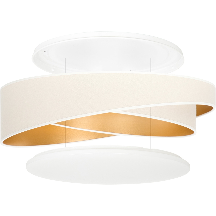 BRILAGI - Lampă de tavan LED reglabilă VELVET TWIST LED/36W/230V 3000-6000K Ø 65 cm Wi-Fi Tuya Beacon alb/auriu + telecomandă