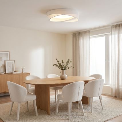 BRILAGI - Plafonieră LED reglabilă VELVET TWIST LED/36W/230V 3000-6000K Ø 65 cm Wi-Fi Tuya Beacon albă + telecomandă
