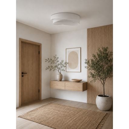 BRILAGI - Plafonieră LED reglabilă VELVET TWIST LED/36W/230V 3000-6000K Ø 65 cm Wi-Fi Tuya Beacon albă + telecomandă