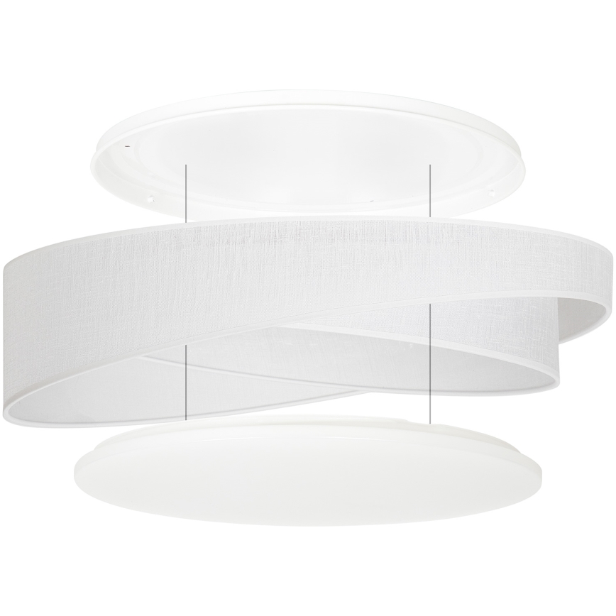BRILAGI - Plafonieră LED reglabilă VELVET TWIST LED/36W/230V 3000-6000K Ø 65 cm Wi-Fi Tuya Beacon albă + telecomandă
