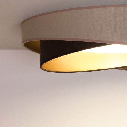 BRILAGI - Plafonieră LED dimabilă VELVET TWIST LED/36W/230V 3000-6000K Ø 65 cm Wi-Fi Tuya Beacon bej/maro/auriu + telecomandă