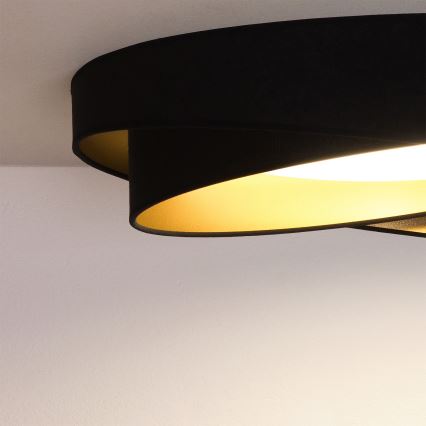 BRILAGI - Lampă de tavan LED dimabilă VELVET TWIST LED/36W/230V 3000-6000K Ø 65 cm Wi-Fi Tuya Beacon negru/auriu + telecomandă