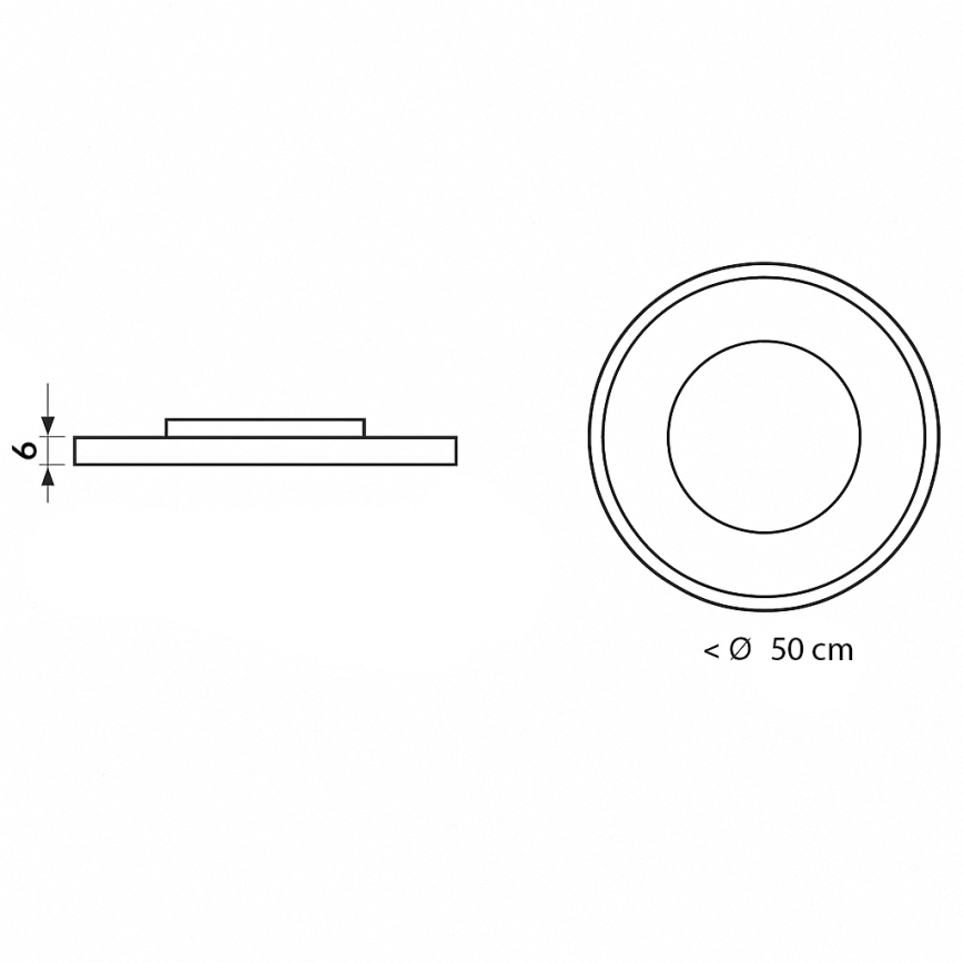 Brilagi - Plafonieră LED dimabilă VIRELA LED/86W/230V 3000-6000K Ø 50 cm, cu telecomandă