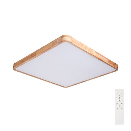 BRILAGI - Plafonieră LED dimabilă WOODLINE SQUARE LED/100W/230V 3000-6000K stejar 80x80 cm + telecomandă