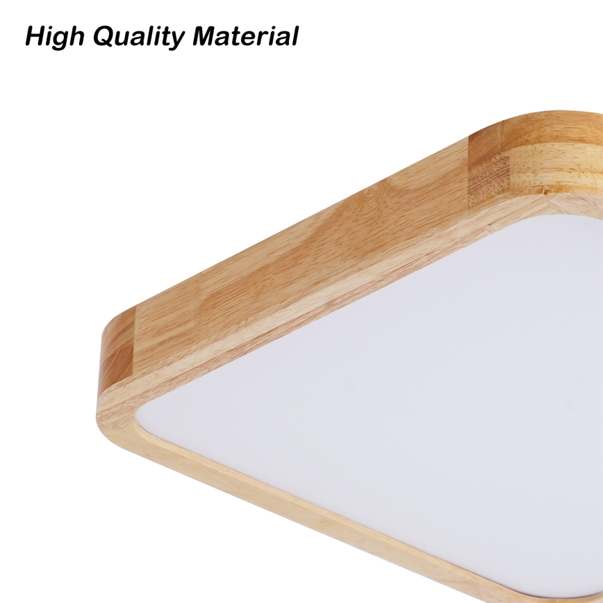Brilagi - Plafonieră LED dimabilă WOODLINE SQUARE LED/48W/230V 3000-6000K stejar 40x40 cm + telecomandă
