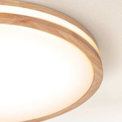 Brilagi - Plafonieră LED reglabilă MOLINA LED/60W/230V 3000-6500K stejar Ø 58 cm + telecomandă