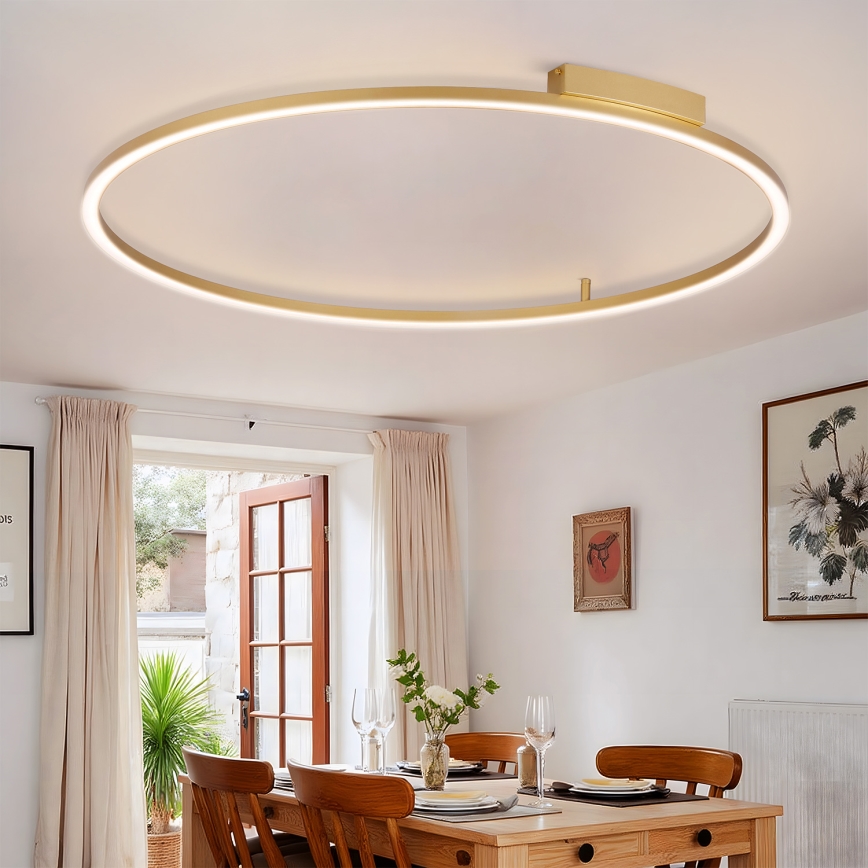 Brilagi - Plafonieră LED dimabilă PORTOFINO LED/85W/230V 3000-6000K Ø 120 cm auriu + telecomandă